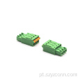 Blocos terminais plugáveis ​​de 3,5 mm verde fêmea 3P